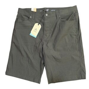 Prana Brion Short II Mens 38/11 Dark Iron Grey ReZion Stretch Hiking Shorts NEW